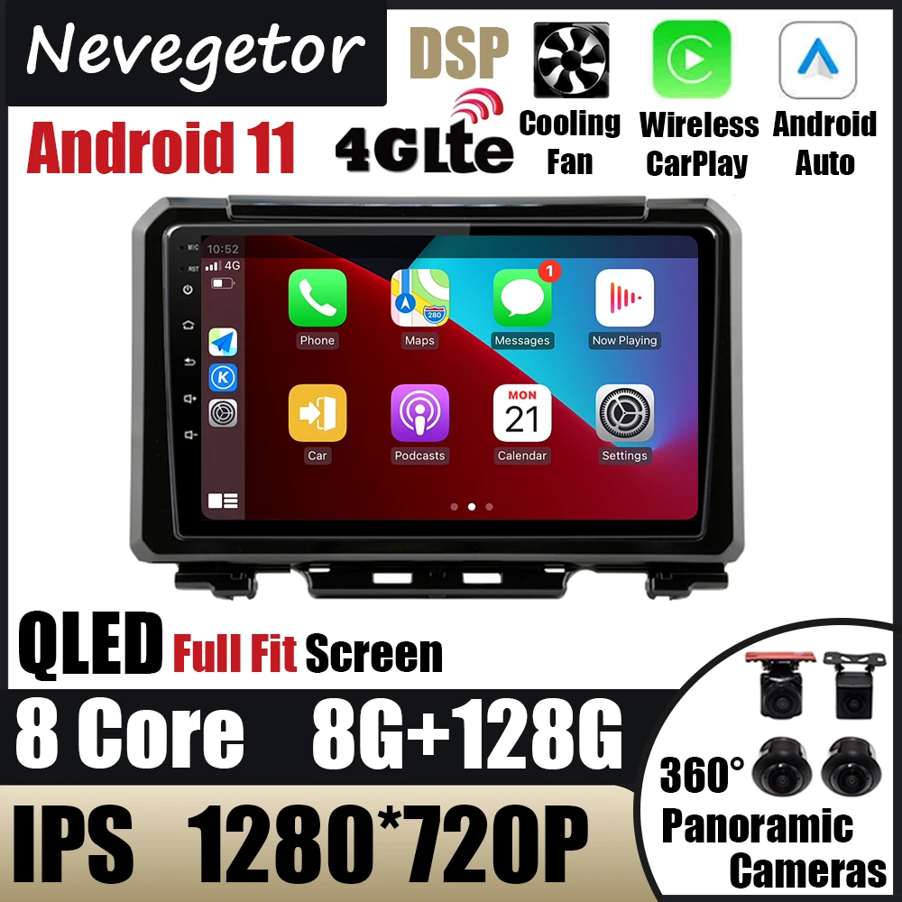 

Автомагнитола 8 + 128G для Suzuki Jimny JB64 2018-2020, мультимедийный видеоплеер, навигация, стерео, GPS, Android 11, 2din, 2 din, dvd