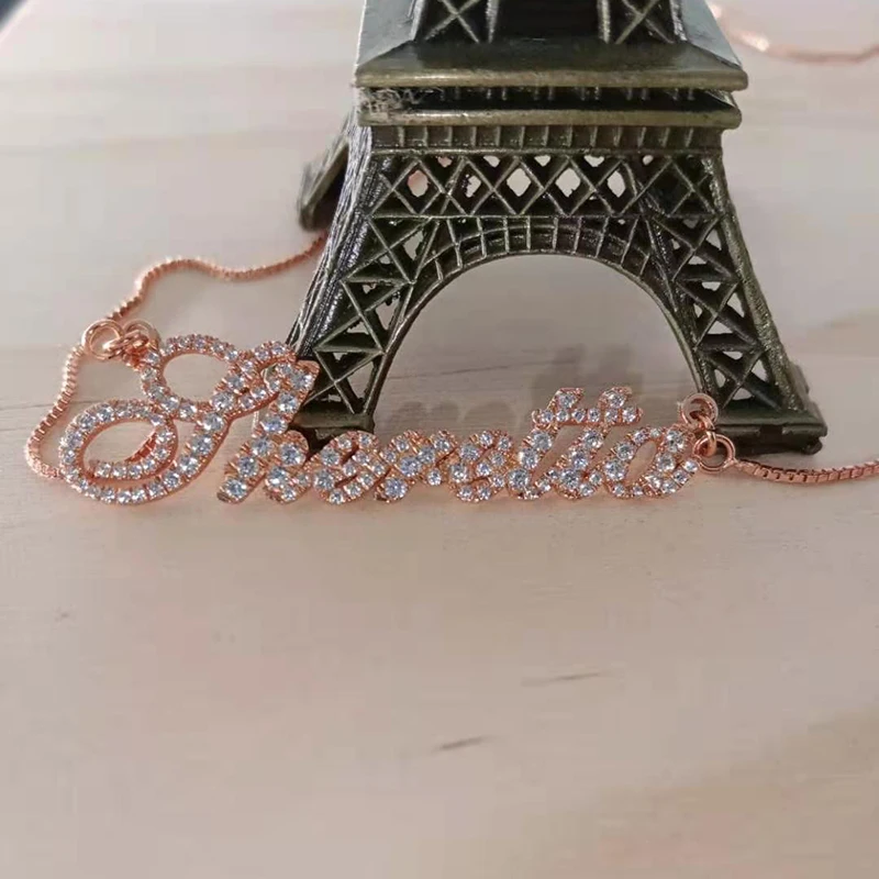 Женское Ожерелье с фианитом на заказ подарок Рождество и день рождения ювелирное