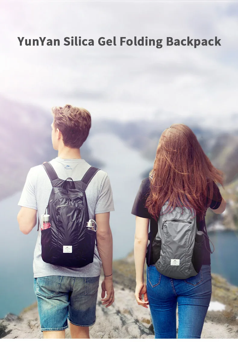 NatureHike 18L рюкзак складной Водонепроницаемый рюкзак Сверхлегкий унисекс лямки подняться дорожная лагерь школьная сумка