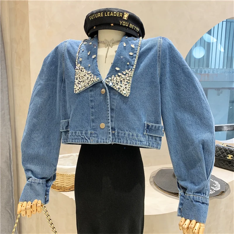 

New Women's Clothing 2021 Autumn Denim Jacket Loose Small Short Short Drill Jacket Top Trend Coat