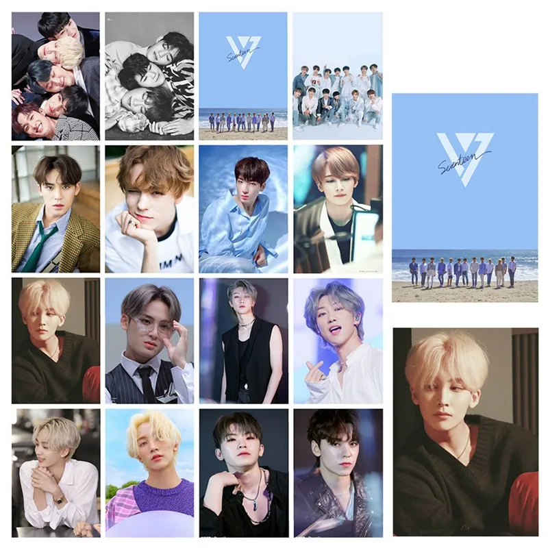 

16 Sheets/Set Seventeen Album "An Ode" Lomo Photo Card PVC Card Homemade Card Photo Card