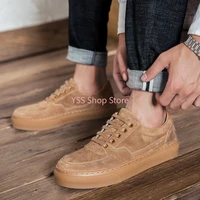 leather men casual shoes lace up oxfords fashion man footwear for men designer shoes formal outdoor cow suede leather shoes men