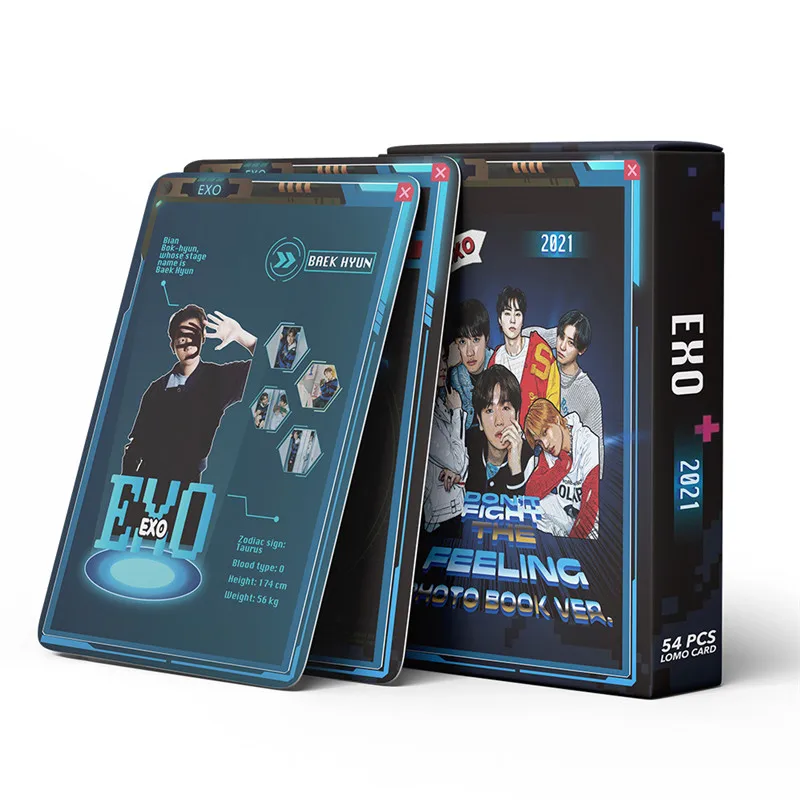 54 шт./компл. Kpop EXO Lomo Card не сражайтесь с ощущением Высококачественная Фотокарта