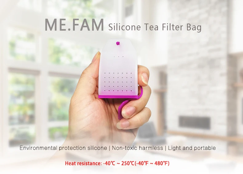 Description Picture 2 of itemNew Silicone Tea Strainer Safe Eco Friendly Non Toxic Reusable Tea-Leaves Infuser Filter Herbal Spice Teas Drain Bag Set Of 6