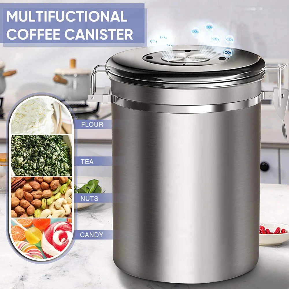 Контейнер для хранения кофе герметичный контейнер из нержавеющей стали кофейных