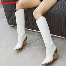 2020 Big size 34-48 Hot sale brand knee high boots women shoes wedges high heels autumn winter boots female western women boots