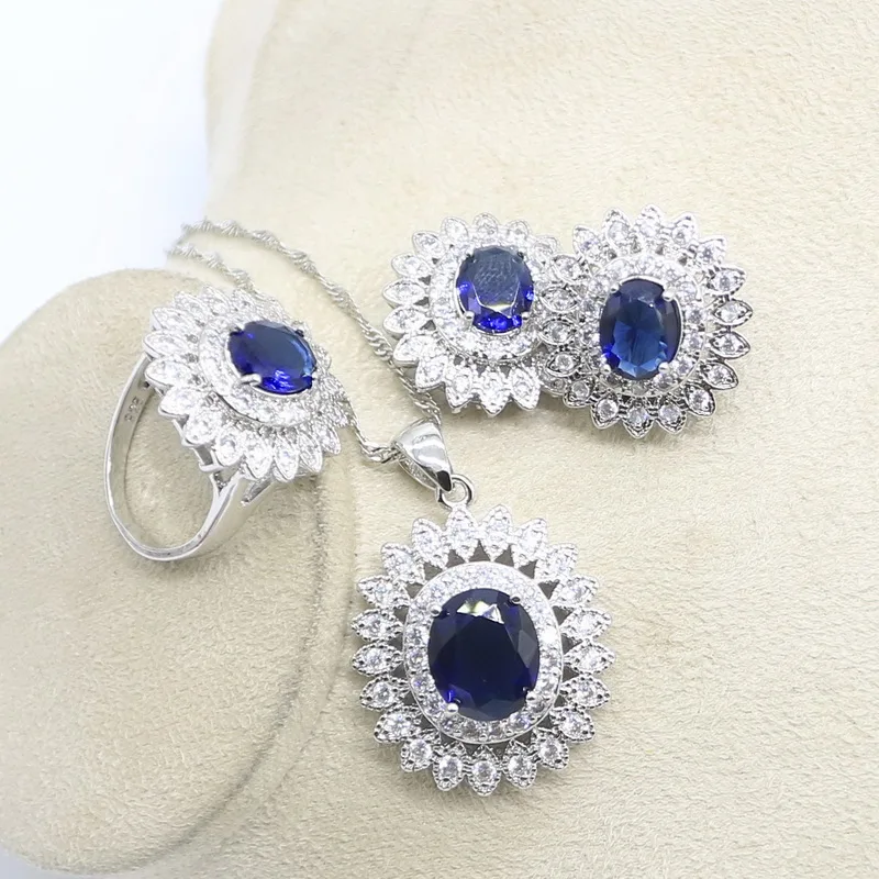 Комплект из колье серёг кольца и браслета серебра 925 пробы | Украшения аксессуары