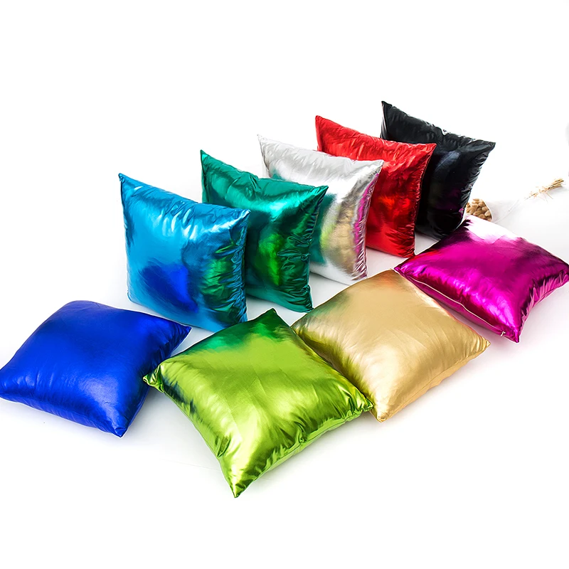

special reflective living room sofa cushion covers 45*45cm without inner square polyester green red cushion pillow cases X121