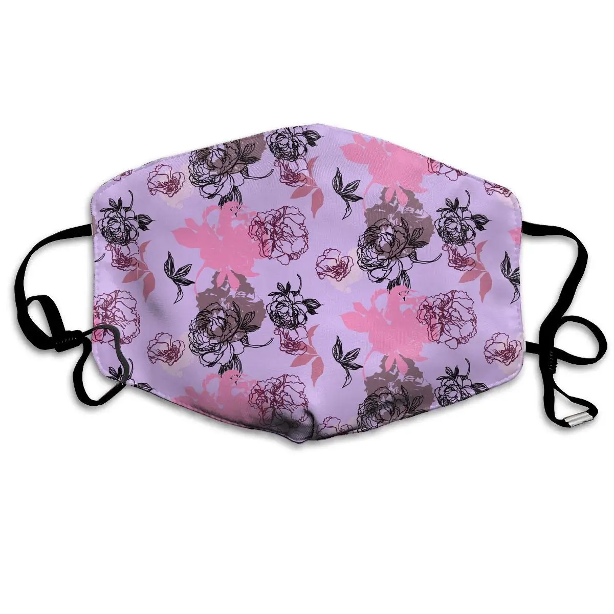 

Маска многоразовая, хлопковая, с цветочным принтом, для детей, подростков, мужчин, женщин, мужчин, с регулируемыми ушами