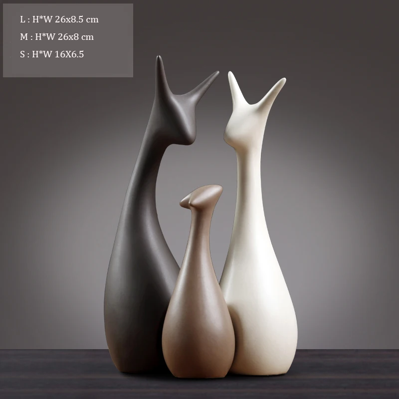 Скандинавские аксессуары для украшения дома керамический лебедь олень фигурки