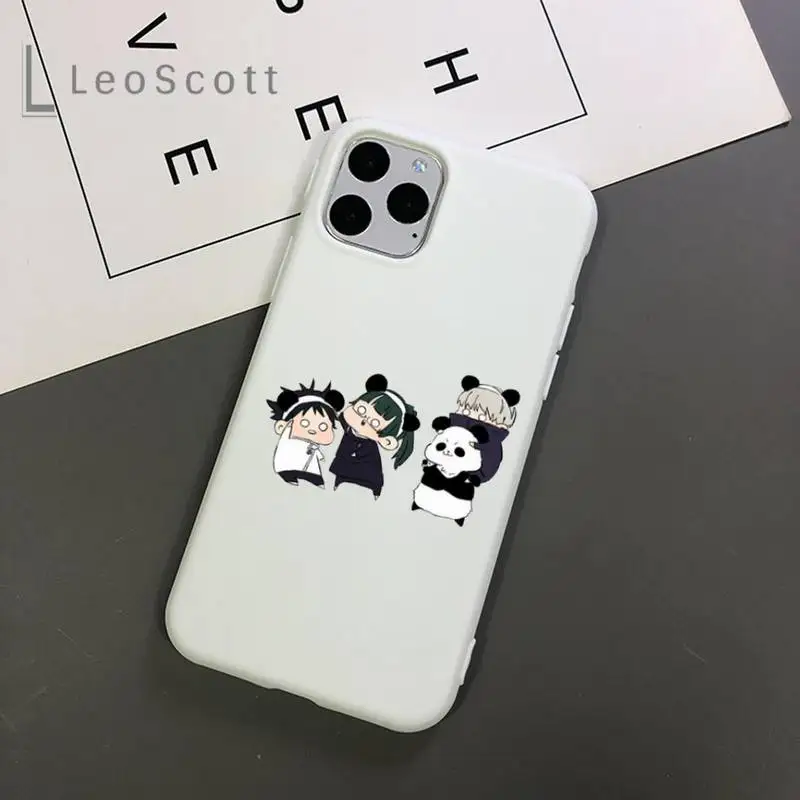 

Jujutsu Kaisen cute cartoon Phone Case Candy Color for iPhone 11 12 mini pro XS MAX 8 7 6 6S Plus X 5S SE 2020 XR