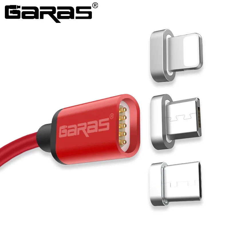 Магнитный кабель GARAS USB Type C/Micro 3 в 1 USB-C адаптер для быстрой зарядки магнитный