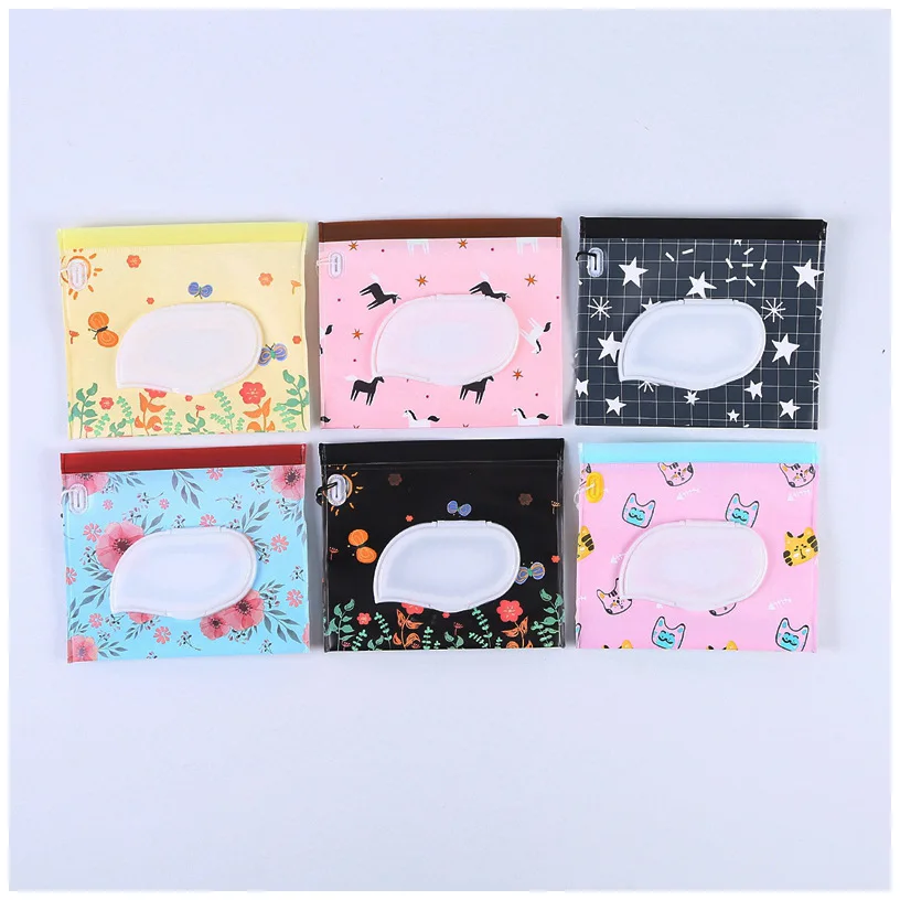 Детские влажные салфетки с мультяшным принтом многоразовые контейнер для