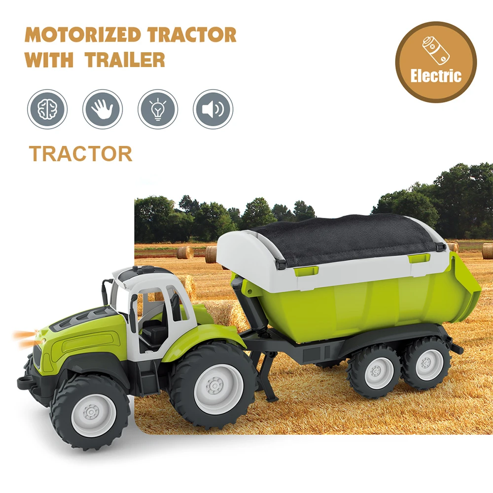 

Игрушечный автомобиль высокого качества 1:30, модель трактора из литого сплава, модель игрушечной инженерной модели с имитацией звука и скольжения из металлического сплава, литая машина