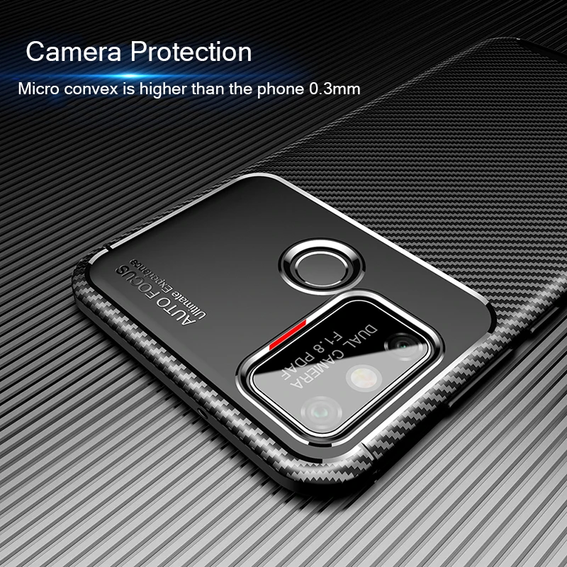 Чехол Hacrin для Huawei Honor 9A чехол из мягкого углеродного волокна ударопрочный