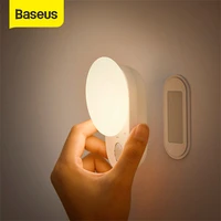 baseus magnetic night lamp led sensor induction night light detachable kitchen light cabinet light for bedroom lamp wardrobe