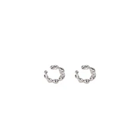 s925 sterling silver new twisted shape earrings ear clips without pierced earrings sweet and fresh style earrings