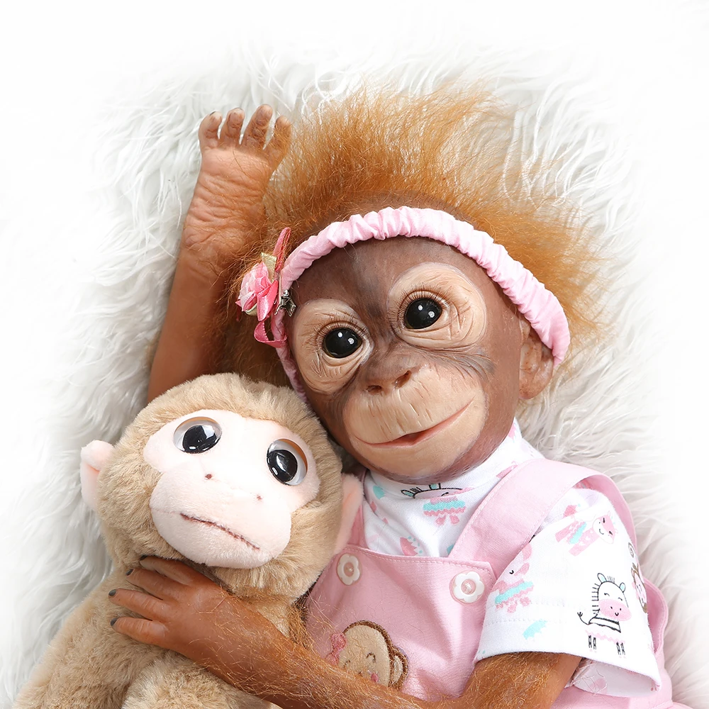Реалистичная кукла Обезьяна 21 дюйм 52 см младенец Реборн обезьянка ручной работы