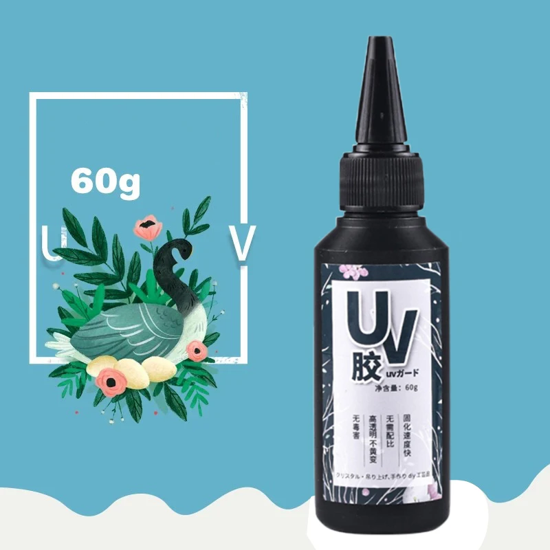 25/60/100g UV Resin Glue Ultraviolet Curing Solar Cure Sunlight Activated Hard DIY Quick Drying For Jewelry Crafts Making Tool | Украшения