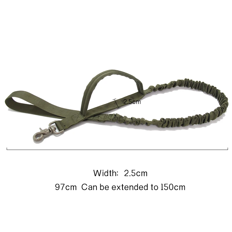 

Tactical Bungee Dog Cat Leash Elastic Dog Leash 2 Handle Quick Release Pet Leash Outdoor Cat Dog Lead Rope Pet Training Supplies