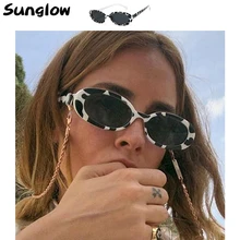 Oval Sun Glasses For Women Fashion 2021,Sexy Dairy Cow Female Sunglasses，Designer Vintage Driving,