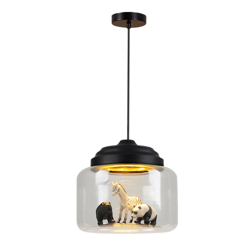 Подвесной светильник с животным стеклом светодиодный подвесной в скандинавском
