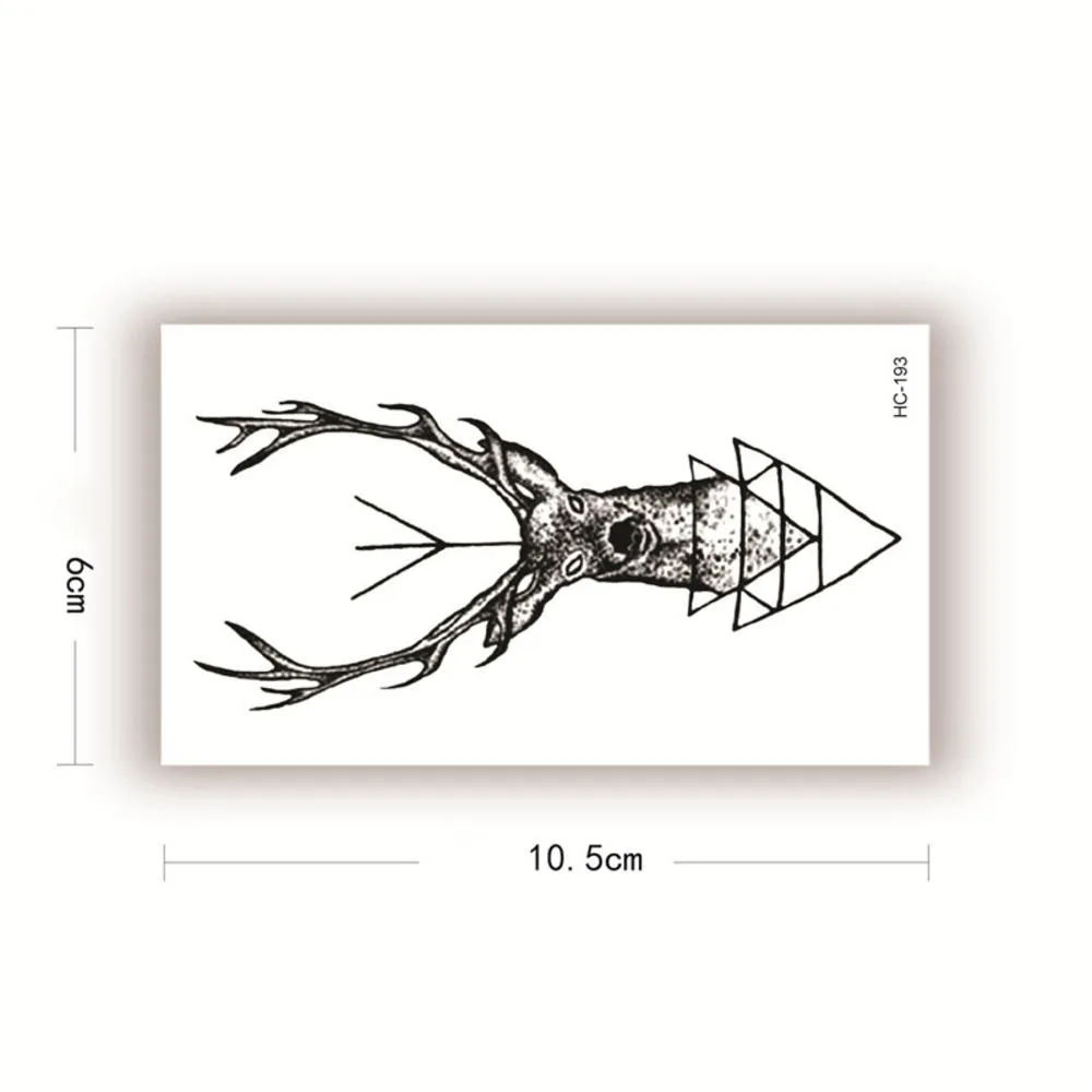 Горячая Распродажа Водонепроницаемый временная татуировка Стикеры головы лося