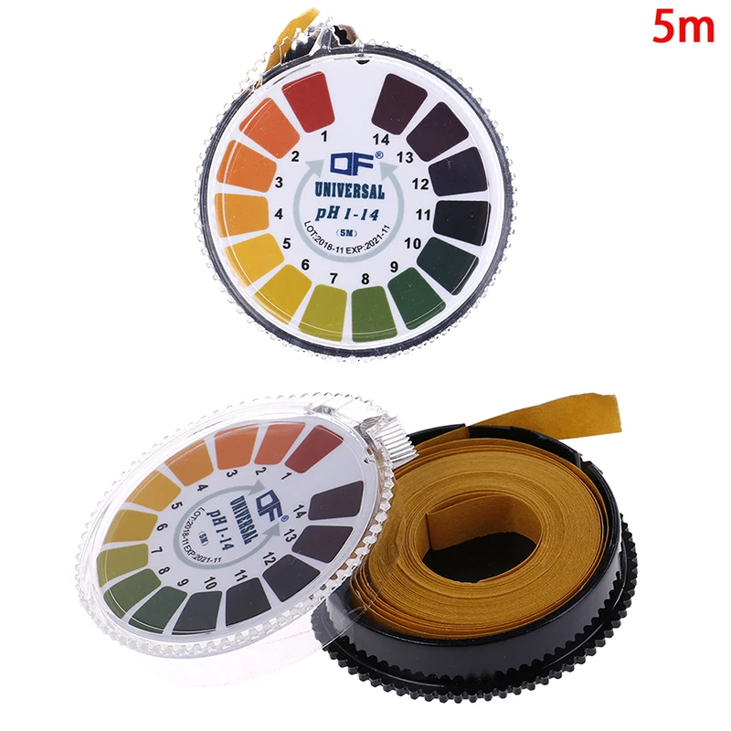 0-14 1-14 PH Alkaline Acid Indicator Meter Test Paper Roll For Water Urine Saliva Soil Litmus Accurate Testing Measuring 5Meters |