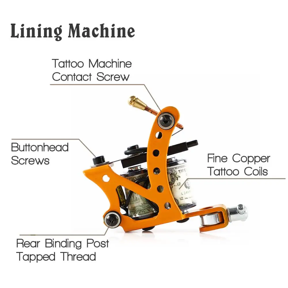 Профессиональный Полный Набор татуировок тату машинка 2/3/4 шт. лайнер шейдер