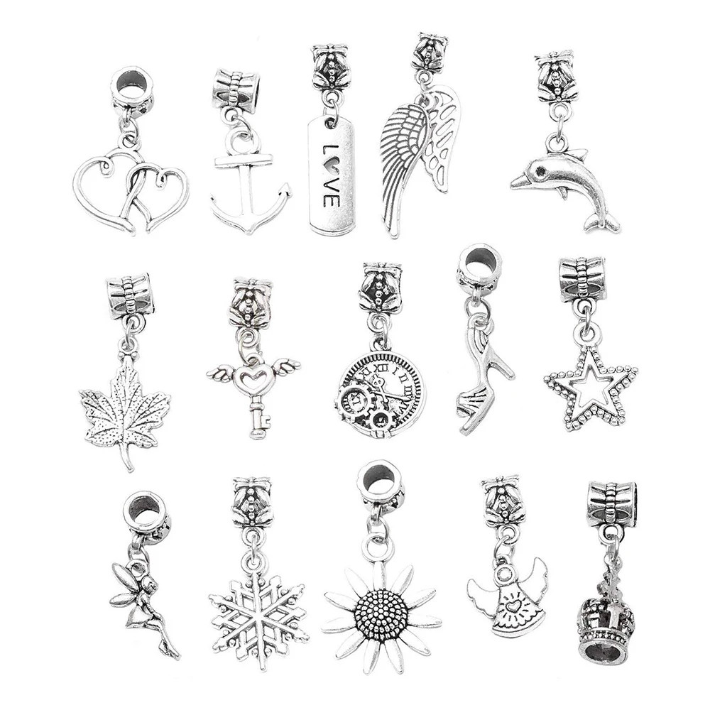 Посеребренные бусины шармы для мальчиков и девочек с Микки единорогом Подвеска