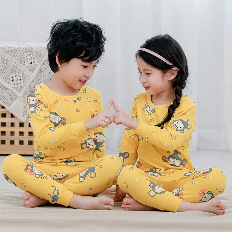 

Kids Pajamas Sets Boys Girls 100% Cotton Night Suit Children Cartoon Sleepwear Pyjamas kids Baby Nightwear 2-13Y Teens Clothes