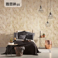 good quality 3d gold plated leaves european style wallpaper luxury upscale restaurant porch living room bedroom tv back wall