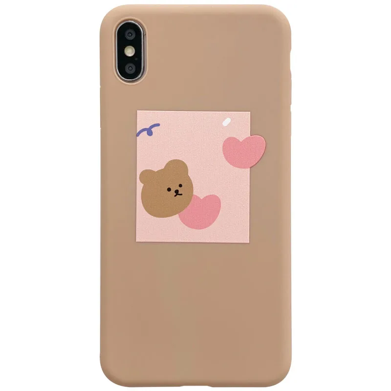 

Love bear silicone phone case is suitable for iPhone11 12Pro Max mini X XR XS XSMax 8 7PluS anti-fall protective back cover