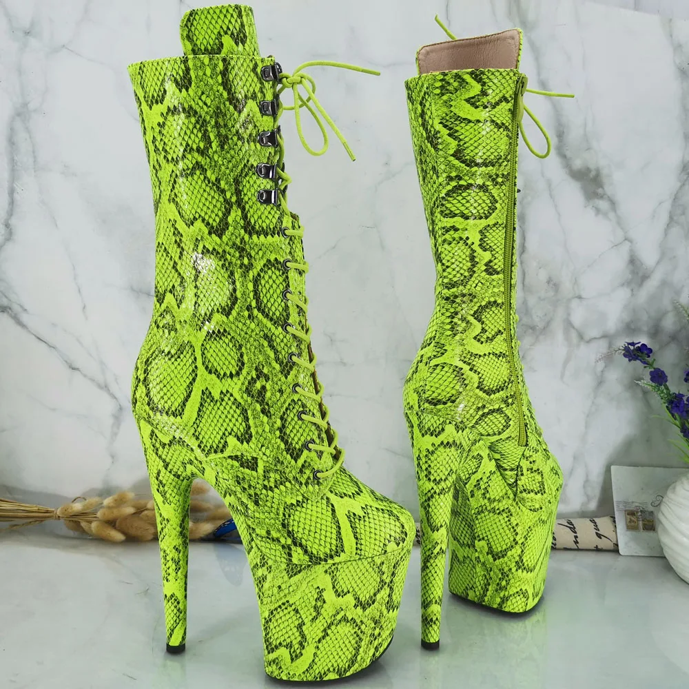 Leecabe 20CM/8inches Pole dancing shoes High Heel platform Boots closed toe Dance boots | Спорт и развлечения