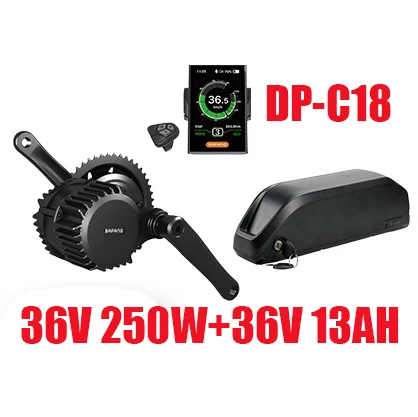 C1836V250W36V13AH Bafang мотор 48В 500/750/1000w BBS02 BBSHD Электрический велосипед Conversion Kit с Батарея в, 36 В, 48 В, 13/17. 5ah, фара для электровелосипеда в двигателя комплект BBS01 - Цвет: C1836V250W36V13AH