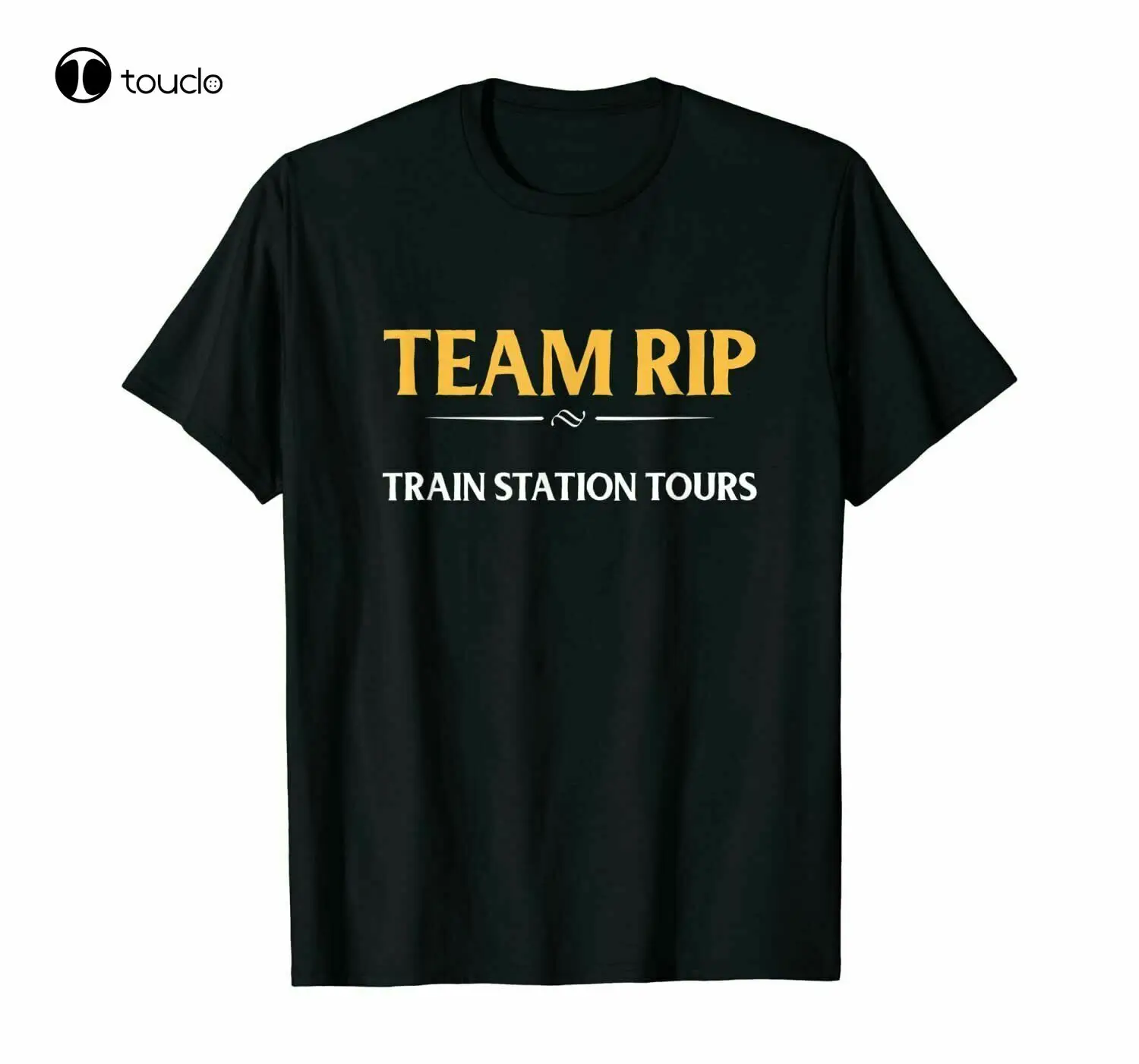 Желтая футболка команды Рип поезд станция туров хлопковая трендовая 2021|Мужские