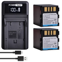 2x 3300mAh BN-VF714 Battery + LED USB Charger for JVC BN-VF707, BN-VF707U BNVF707,VF707 BN-VF714 BN-VF733 GR-D240 Batteries