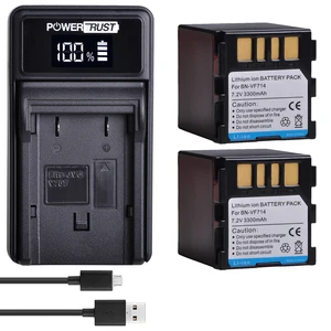 2x 3300mah bn vf714 battery led usb charger for jvc bn vf707 bn vf707u bnvf707vf707 bn vf714 bn vf733 gr d240 batteries free global shipping