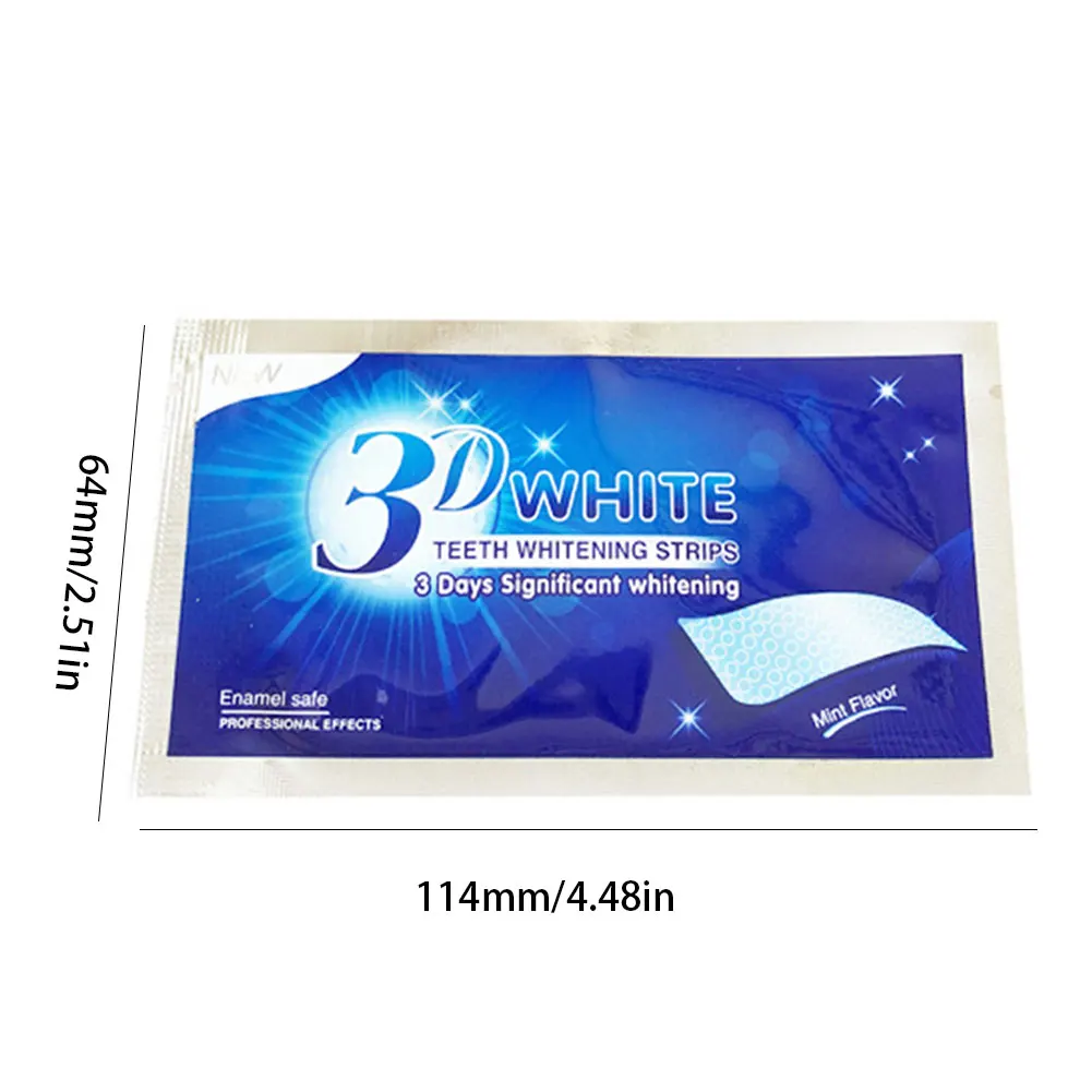 

3D Teeth Whitening Strips Non SlipTeeth Bleaching Strips No Harmful Removes Stains Teeth Whitening Tool Kit for Travel