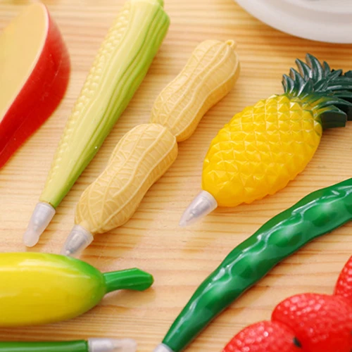 Creative Fruit Watermelon Strawberry Eggplant Shaped Ball Point Pen Xmas Gift |