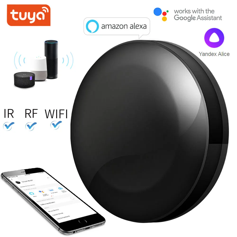 TUYA Smart Home IR+RF+4G Tv Light air fan DVD Switch Remote Control Controller Intelligent for Alexa Google home Yandex Alice |