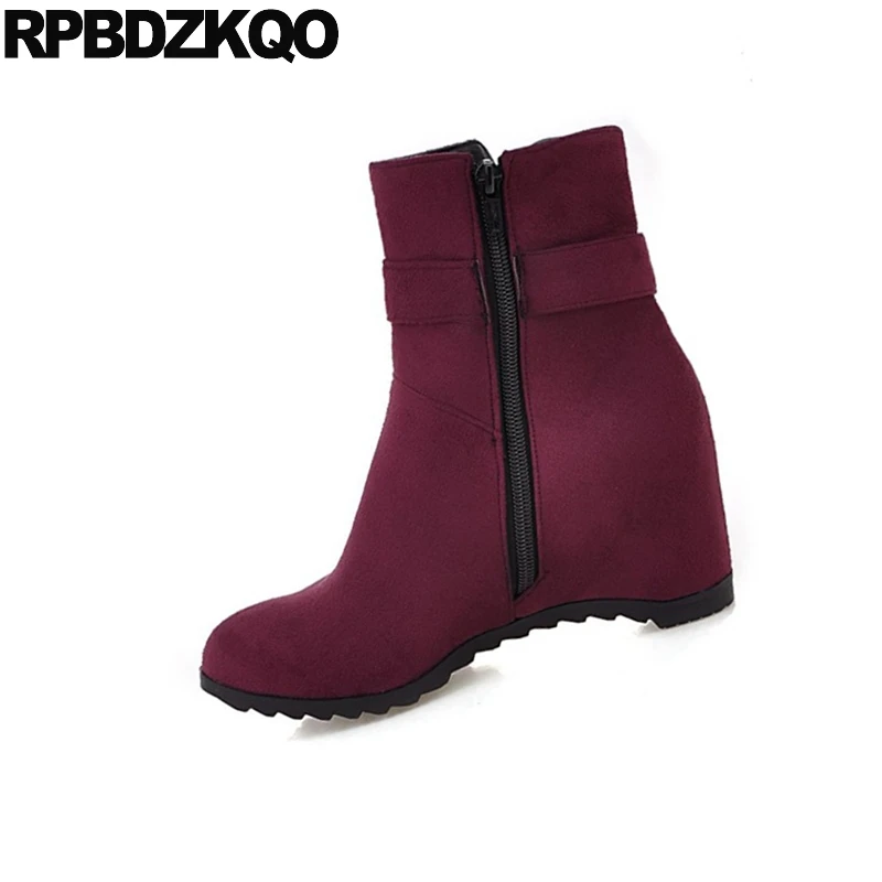 10 осень Сезон осень-зима большие Размеры Дешевая обувь На скрытом высоком