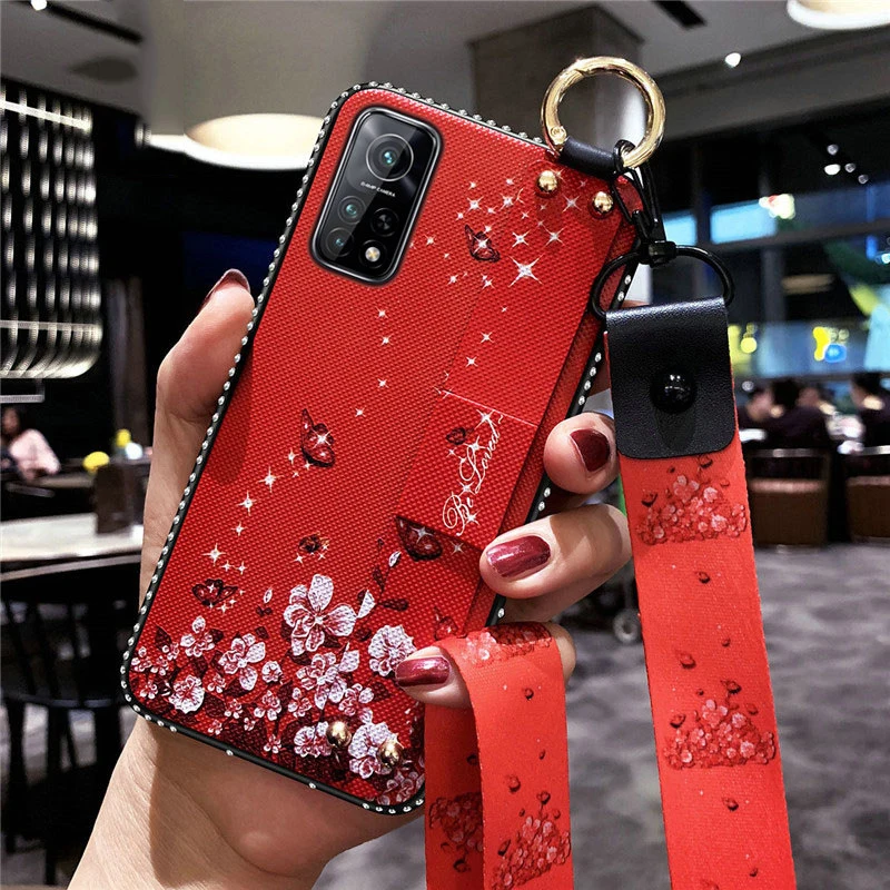 Чехол на запястье для Xiaomi 10T Pro Lite Redmi Note8T Note8Pro Note9S 9Power POCO M3 винтажный цветочный