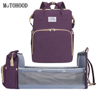 motohood diaper bags backpack multifunctional foldable baby bed crib bag large capacity stroller bag insulation nursing
