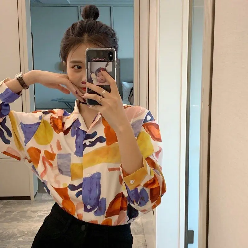 Женская винтажная блузка красивый топ шикарная весенняя одежда 2021 Корейская