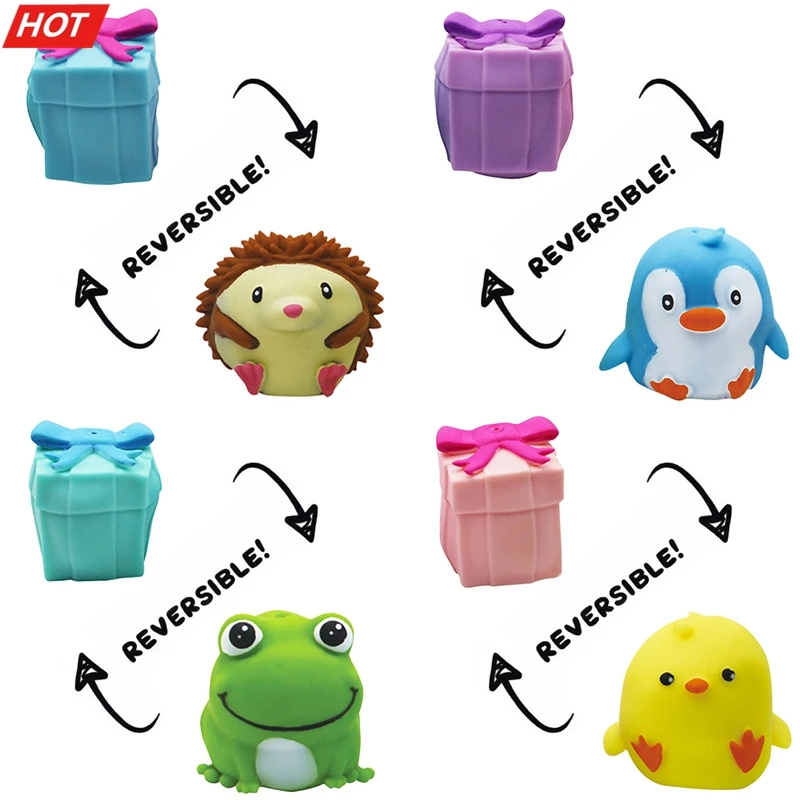 

Kawaii Домашние животные откидная Подарочная коробка фиджет игрушки инновационные декомпрессионные игрушки подарок для детей взрослых сняти...