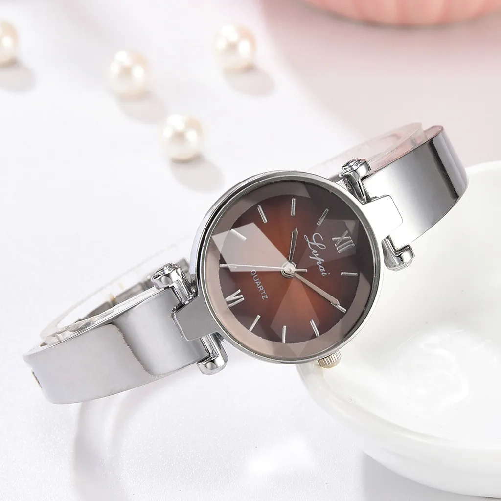 Модные простые женские часы звезда инкрустированные Стразы нержавеющая сталь