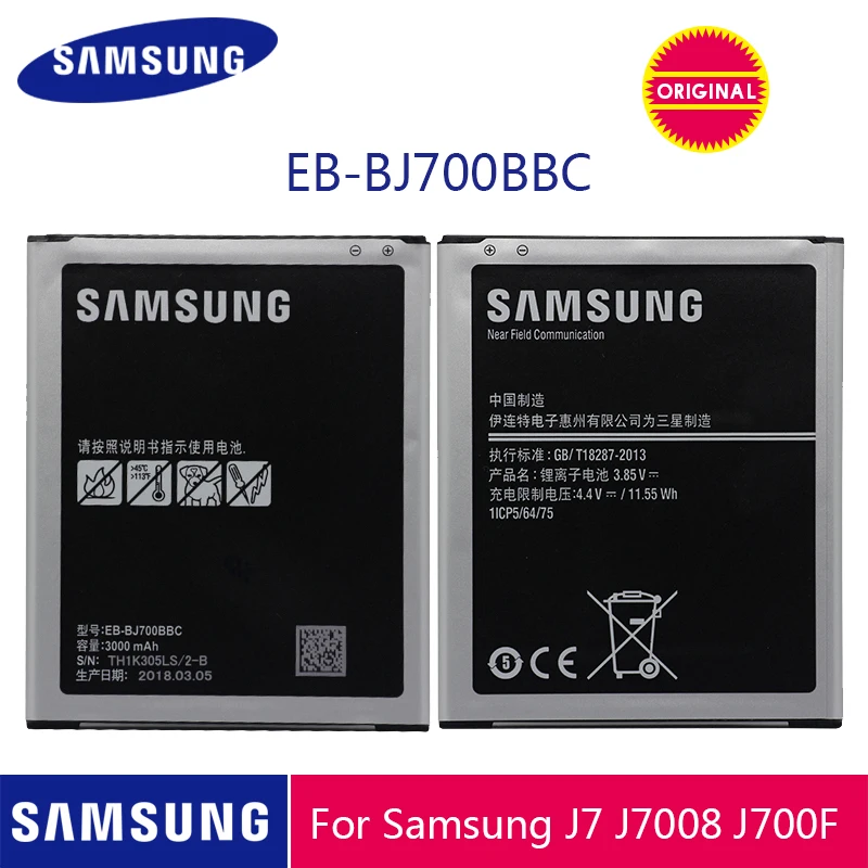 Samsung телефон Батарея EB-BJ700BBC 3000 мА-ч для samsung Galaxy J7 J700 J700F J700M J700H J700T J700P On7 G6000 батареи