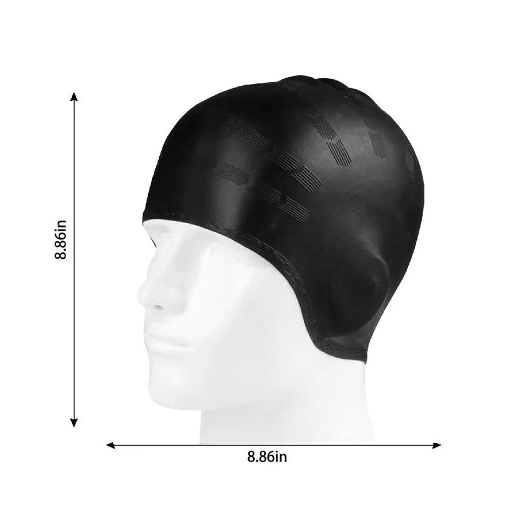 

Adults Swimming Caps Men Women Long Hair Waterproof Swim Pool Cap Ear Protect Large Natacion Silicone Diving Hat