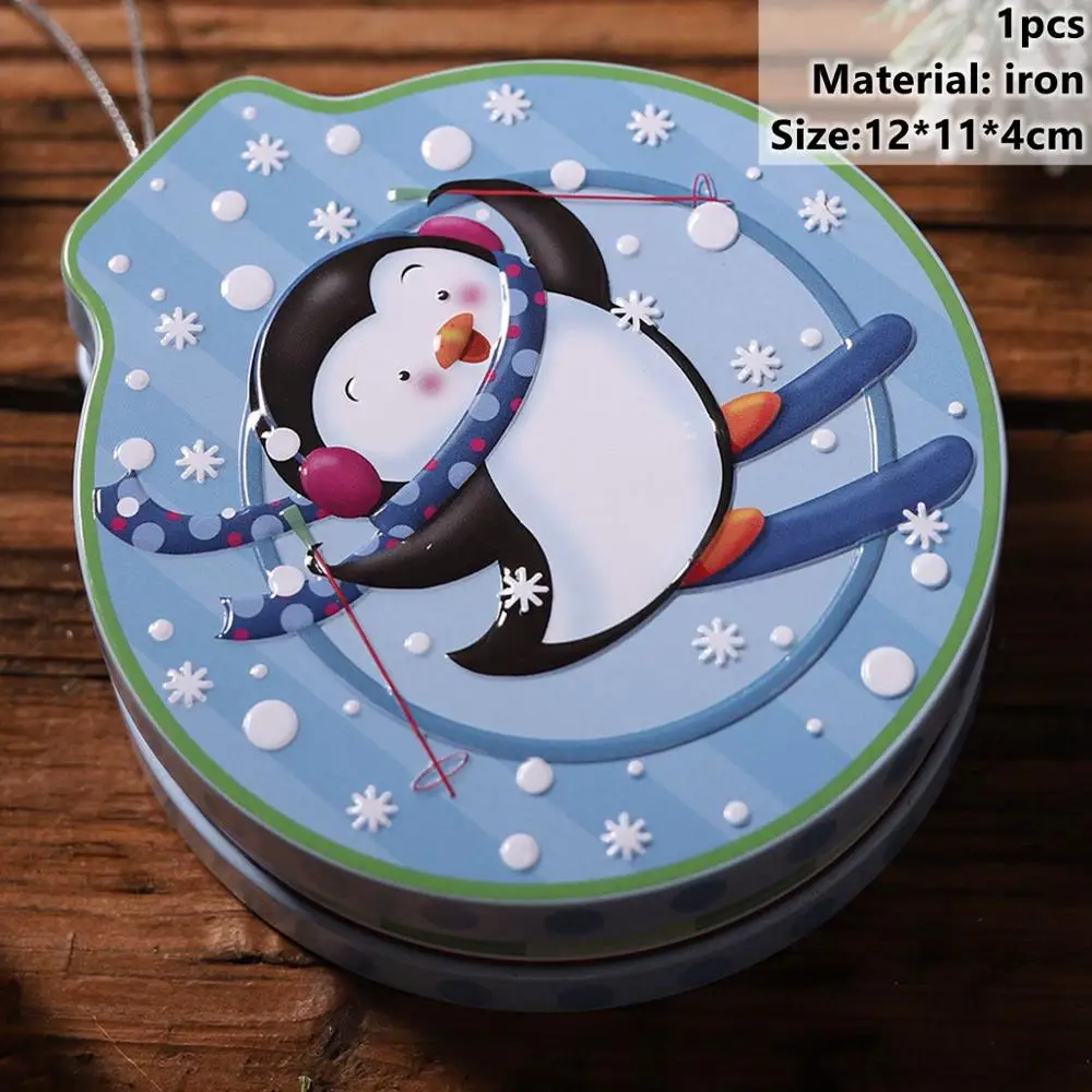Xmas Boxes 5 Taoup 1 шт. мультяшная Рождественская Подарочная коробка Упаковка металлические рождественские украшения Декор для дома Noel Navidad Санта Клаус рождественские Вечерние - Цвет: Xmas Boxes 5